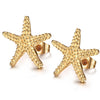 Vnox Elegant Gold-color Starfish Stud Earrings for Women