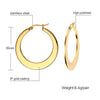 Vnox Gold-color Hoop Huggie Earrings for Women