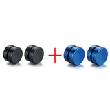 Vnox 2 Pair Magnetic Round Stud Earrings  for men