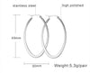 Vnox Simple Big Hoop Earrings for Women