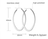 Vnox Simple Big Hoop Earrings for Women