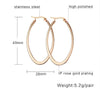 Vnox Simple Big Hoop Earrings for Women