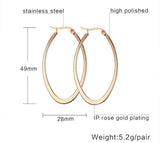 Vnox Simple Big Hoop Earrings for Women