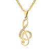 Vnoxs Musical Note Pendant Necklace for Women