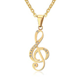 Vnoxs Musical Note Pendant Necklace for Women