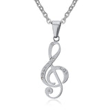 Vnoxs Musical Note Pendant Necklace for Women