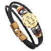 Vnox 12 Horoscope Leather Bracelet