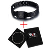 Vnox Masonic Carbon Fiber Men Health Care Bracelet Bangle Magnetic Energy Power Stainless Steel Bracelets Jewelry for Man