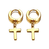 Vnox Cross Earrings for men