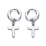 Vnox Cross Earrings for men