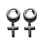 Vnox Cross Earrings for men