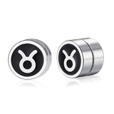 Vnox Retro Mens 12 Constellations Earrings  for men