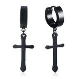 Vnox Classic Cross Earrings for men