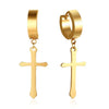 Vnox Classic Cross Earrings for men