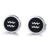 Vnox Retro Twelve Constellations Stud Earrings  for men