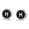 Vnox Retro Twelve Constellations Stud Earrings  for men