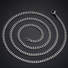 Vnox 24" / 28" Curb Link Chain for Men Stainless Steel Necklaces