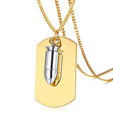 Vnox Free Engrave Soldiers Necklace