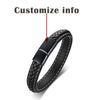 Black Genuine Leather Bracelet