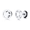 Vnox Men's Cool Pentagram Stud Earrings