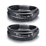 Vnox His Queen and Her King Couple Bracelets