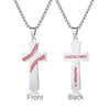 Vnox Baseball Cross Pendant Bible Verse Men Necklace