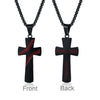 Vnox Baseball Cross Pendant Bible Verse Men Necklace