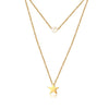 Vnox Layered Heart Cross Charm Choker for Women