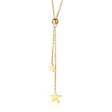 Vnox Women's Elegant Stars Charm Choker Y Necklaces