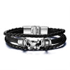 Vnox Lucky Vintage Men's Leather Bracelet