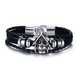 Vnox Lucky Vintage Men's Leather Bracelet