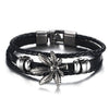 Vnox Lucky Vintage Men's Leather Bracelet