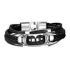 Vnox Lucky Vintage Men's Leather Bracelet