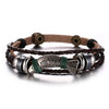 Vnox Lucky Vintage Men's Leather Bracelet