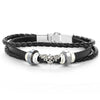 Vnox Lucky Vintage Men's Leather Bracelet