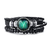 Vnox Aries 12 Horoscope Multi-layer Leather Rope Bracelets