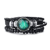 Vnox Aries 12 Horoscope Multi-layer Leather Rope Bracelets