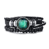 Vnox Aries 12 Horoscope Multi-layer Leather Rope Bracelets