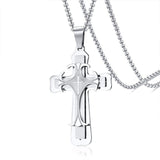 Vnox Punk Double Cross Necklaces