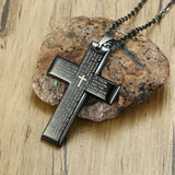 Vnox Men's Prayer Matthew 6:9-13 Bible Necklace