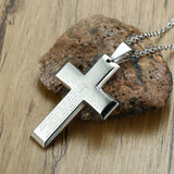 Vnox Men's Prayer Matthew 6:9-13 Bible Necklace