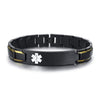 Vnox Free Engraving 12mm Medical Alert ID Bracelets