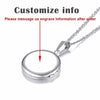 Vnox Personalize Round Locket Necklaces