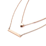 Vnox Customizable Women Chokers 585 Rose Gold Color