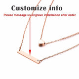 Vnox Customizable Women Chokers 585 Rose Gold Color