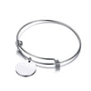 Vnox Coin Charm Expendable Bangle Bracelet