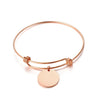 Vnox Coin Charm Expendable Bangle Bracelet