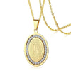 Vnox Virgin Mary Gold Color Coin Necklaces for Women