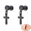 Vnox Mens Cross Dangle Earrings  for men