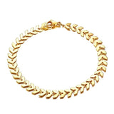 Vnox Elegant Fish Bone Chain Bracelets